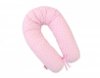 Poduszka ciążowa Longer- Białe grochy na różowym tle