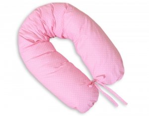Poduszka ciążowa Longer- Kropki na różu