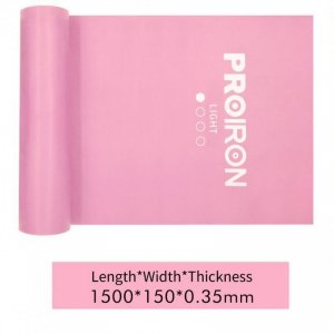PROIRON Anti-Slip Resistance Band Exercise Band, 200 x 15 x 0.35 cm, Light (3-10 kg), 1 pc, Pink