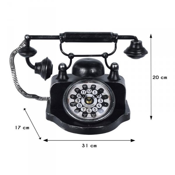 Zegar stojący w stylu vintage Telefon
