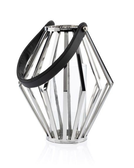 Lampion geometryczny ze stali wys. 31 cm