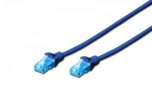 Digitus Patch cord U/UTP kat.5e PVC 1m Niebieski