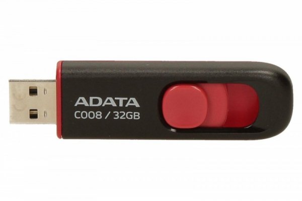 Adata Pendrive  DashDrive Classic C008 32GB USB2.0 czarno-czerwone