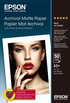 Epson Papier $ Archival Matte Paper 50 Arkuszy 192 g/m  A3+