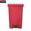 Kosz Slim Jim® Step-On 50L Resin Containers red