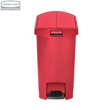 Kosz Slim Jim® Step-On 30L Resin Containers End Step Style red