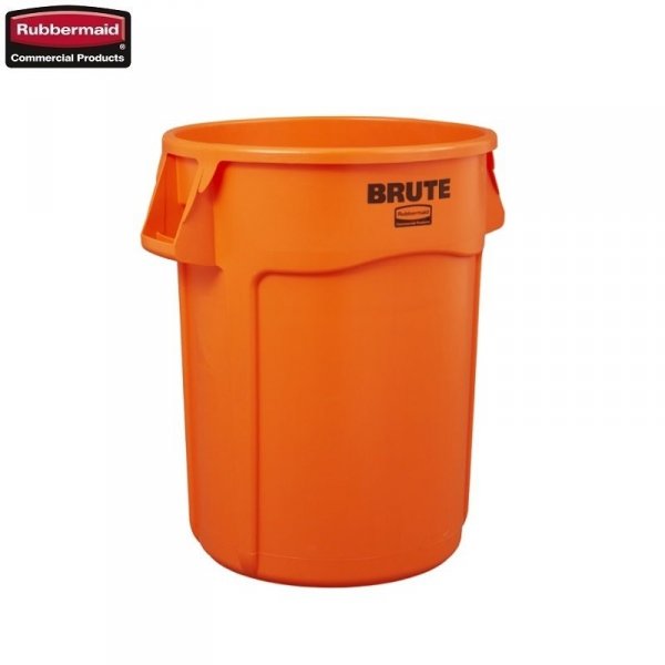 Kontener BRUTE® 121,1L 2632-00 Orange okrągły z kanałami