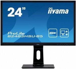 IIYAMA Monitor 24cale B2483HSU-B5 1MS,TN,HDMI,DP,USB,PIVOT,2x1W,