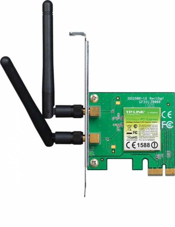 TP-LINK WN881ND karta WiFi N300 (2.4GHz) PCI-E 2x2dBi (SMA) BOX