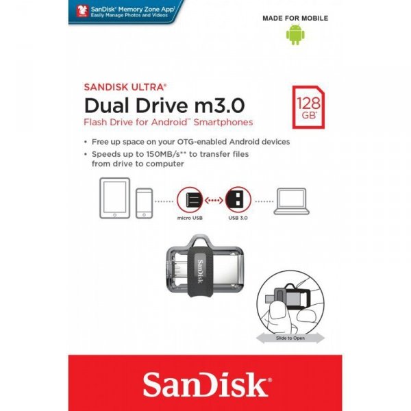 SanDisk ULTRA DUAL DRIVE m3.0 128GB 150MB/s