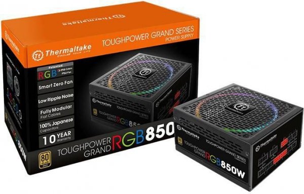 Thermaltake Toughpower Grand RGB 850W Modular (80+ Gold, 6xPEG, 140mm)