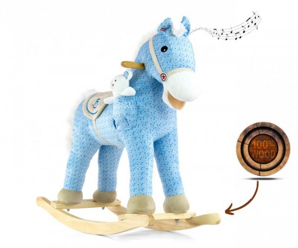 Koń na biegunach bujak Pony Blue niebieski