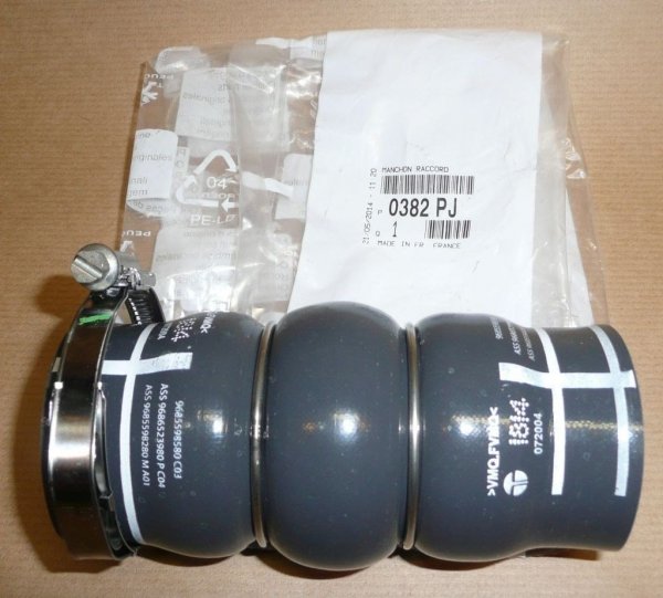 ORIGINAL Ladeluftschlauch Resonator Luftdosierer Citroen Peugeot 1.6 HDi 8V  , 0382PJ , 0382.PJ , 