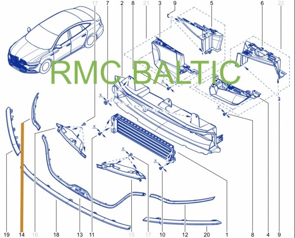Originalteil Stoßfängerleiste Chrom rechts für Renault Talisman , 620743394R