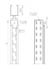 Korytko kablowe perforowane 600/60 głubość 0,7mm KGL600H60/3 160716 /3m/