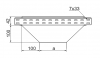 Trójnik redukcyjny korytka 100x42mm TRJ100H42 147810