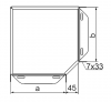 Kolanko korytka 90 stopni 100x100mm KKBJ100H100 116110
