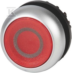 Przycisk M22-DL-R-X0 podświetlany płaski czerwony z samopowrotem 216936