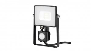 Projektor LED 10W 800lm 4000K Dioda SAMSUNG z czujnikiem ruchu PIR Czarny IP65 437