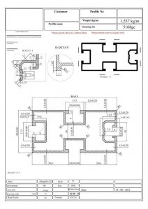 Profil aluminiowy 80*40 śruba sześciokątna L:2200mm