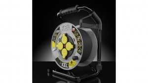 Przedłużacz bębnowy HAEVY LINE 20m H05RR-F 3x2,5 4xGS /+termik/ 16A IP44 czarny