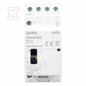 Stycznik modułowy ze sterowaniem ręcznym, instalacyjny 25A, 4xNO, 230V AC STM-25-40/S EXT10000314