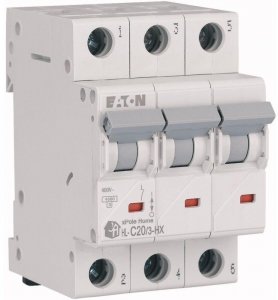 EATON WYŁĄCZNIK NADPRĄDOWY C 20A 3P 3M 6KA HN-C20/3