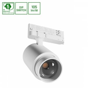 PAVA POINT NA SZYNOPRZEWÓD 3F 6-20W 230V NW 8-45ST IP20 RA90 82X160X222MM BIAŁY 5LAT GW.