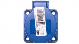 Gniazdo tablicowe 10/16A 2P Z SCHUKO 230V niebieskie IP54 105-0bs