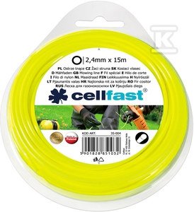Żyłka tnąca - okrągłe 2,4mm x 15mb 35-004