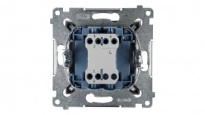 Simon 54 Łącznik schodowy, szybkozłącza, srebrny mat DW6.01/43