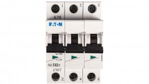Wyłącznik nadprądowy 3P C 63A 15kA AC FAZ C63/3 278879
