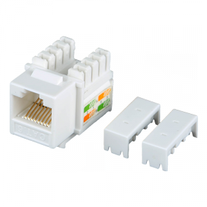 Gniazdo UTP RJ 45 kat. 6 keystone slim białe