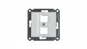 LUMINA2 Płytka podwójna Keystone Jack biała WL2320
