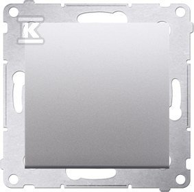 Przycisk pojedynczy zwierny bez piktogramu 10 AX, srebrny mat Simon54 + Ramka 1-krotna uniwersalna IP20 / IP44, srebrny mat Simon54 DMR999