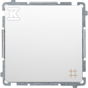 Łącznik krzyżowy BMW7.01/11 Basic moduł biały + Ramka pojedyncza BMR1/11 Basic moduł biały DMR829