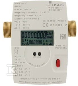 Ciepłomierz Xylem Sensus Pollucom F DN15 Qn 1,5 L=110 mm G3/4, montaż na powrocie