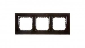 SONATA Ramka potrójna czarne szkło / czarna R-3RGC/32/25