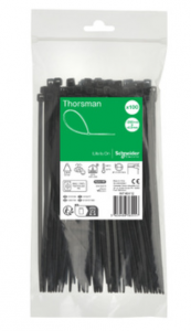 Opaska kablowa 200x4.8 mm (100 sztuk), Thorsman, czarna IMT46412