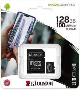 Karta pamięci microSD  Kingston Canvas Select Plus microSDXC C10 UHS-I 128GB