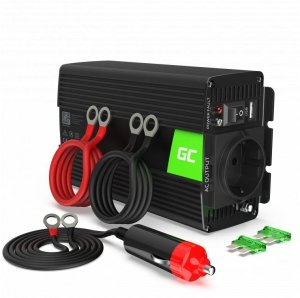 PRZETWORNICA NAPIĘCIA INWERTER Green Cell 12V -|} 230V 500W/1000W CZYSTA SINUSOIDA INV16