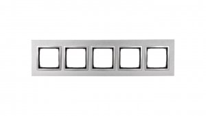 Simon 54 Nature Ramka pięciokrotna metal INOX KLASYCZNY DRN5/77