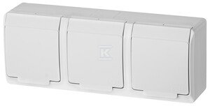 GN.3X2P+Z N/T IP44 BIAŁE HERMES