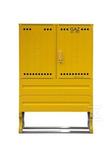 Szafka gazowa tworzywowa, typ SSTG, szer. x wys. [cm]:106x84 + fundament, monozłącze na 4 gazomierze w pionie, 2+2, wykonanie: standard PSG, z kompozytu SMC, lakier odporny na UV, k.żółty RAL1021, stojąca IOBG-91044-07-528