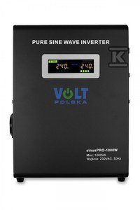 Przetwornica + prostownik + UPS sinusPRO-1000W 12V1000VA np.do pieców CO. Zestaw bez baterii 3SP100012W