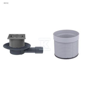 Wpust stropowy DN40/50 z syfonem, poziomy HL90Prblue + nadbudowa HL340N_ZESTAW DLV319
