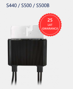 Optymalizator SolarEdge S500B, przewody (+) 2,3m; (-) 0,1m, zagięty wspornik