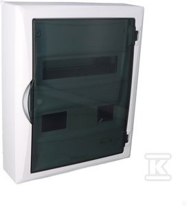 Rozdzielnica natynkowa ONNLINE liczba 2x12 modułowa IP40 zaciski N+PE szyba dymna transparentna (24 modułowa) 2505-11