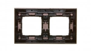 Simon 54 Nature Ramka podwójna drewno ZŁOTE WENGE DRN2/85