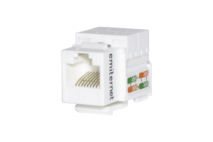 Gniazdo UTP RJ45 kat.6 keystone biały